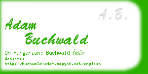 adam buchwald business card
