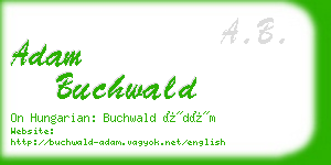 adam buchwald business card